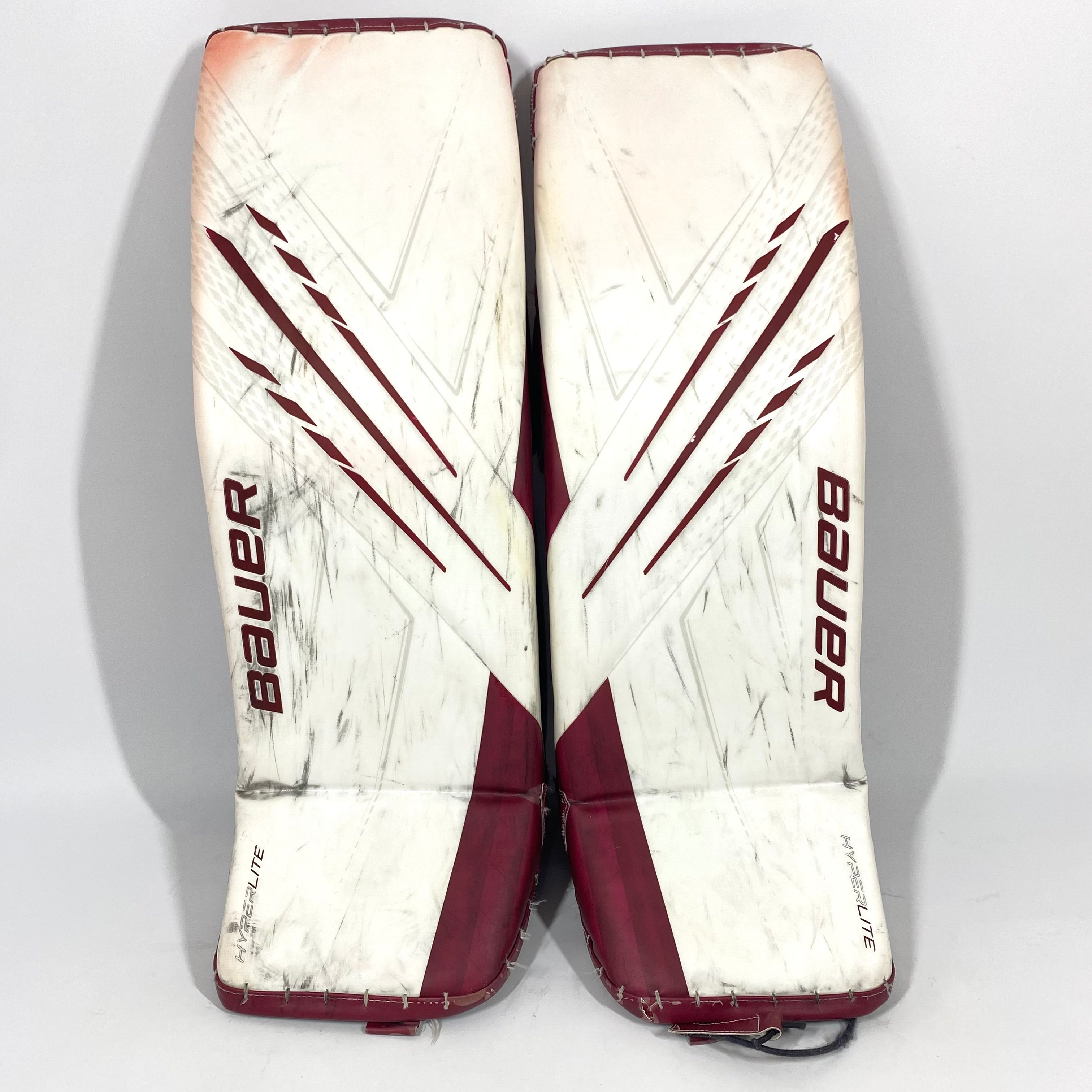 Bauer Vapor Hyperlite - Jambières de gardien senior Pro Stock d'occasion (marron/blanc)